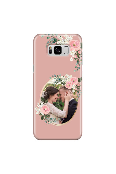 SAMSUNG - Galaxy S8 - 3D Snap Case - Pink Floral Mirror Photo