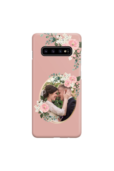 SAMSUNG - Galaxy S10 - 3D Snap Case - Pink Floral Mirror Photo