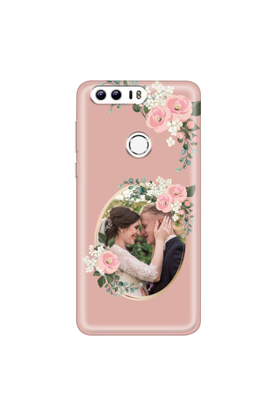 HONOR - Honor 8 - Soft Clear Case - Pink Floral Mirror Photo