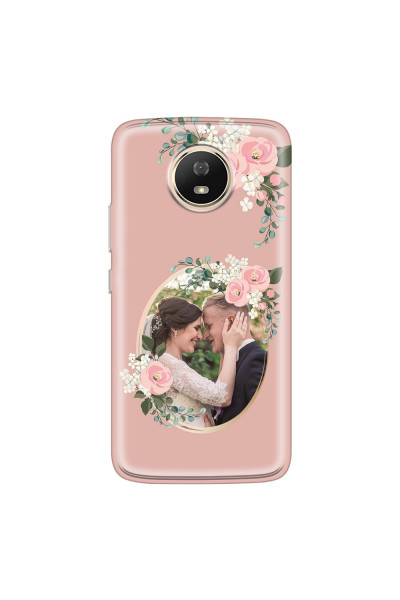 MOTOROLA by LENOVO - Moto G5s - Soft Clear Case - Pink Floral Mirror Photo