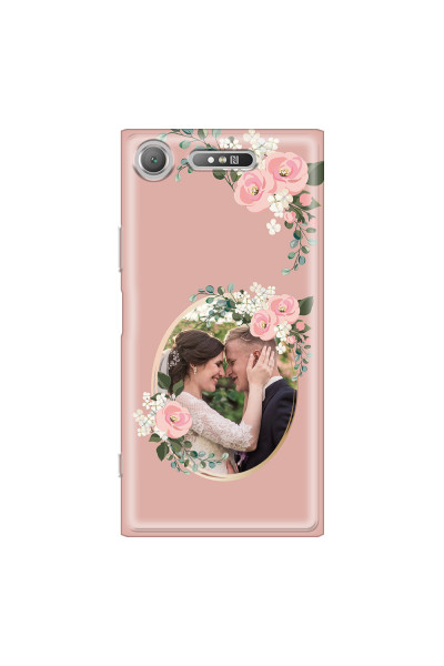 SONY - Sony XZ1 - Soft Clear Case - Pink Floral Mirror Photo