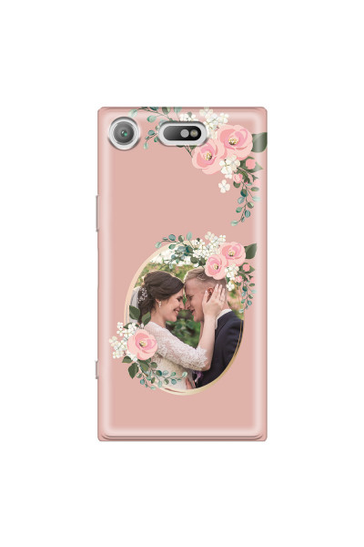 SONY - Sony XZ1 Compact - Soft Clear Case - Pink Floral Mirror Photo