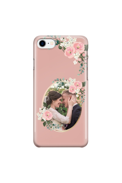 APPLE - iPhone 7 - 3D Snap Case - Pink Floral Mirror Photo