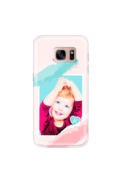 SAMSUNG - Galaxy S7 - Soft Clear Case - Kids Initial Photo