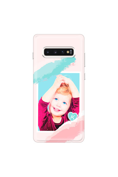 SAMSUNG - Galaxy S10 Plus - Soft Clear Case - Kids Initial Photo