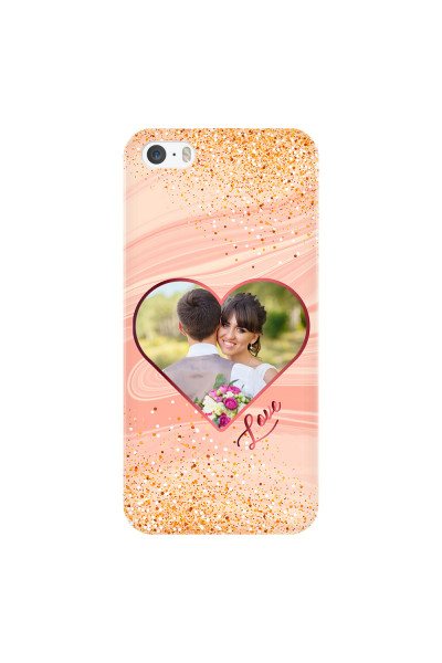 APPLE - iPhone 5S - 3D Snap Case - Glitter Love Heart Photo