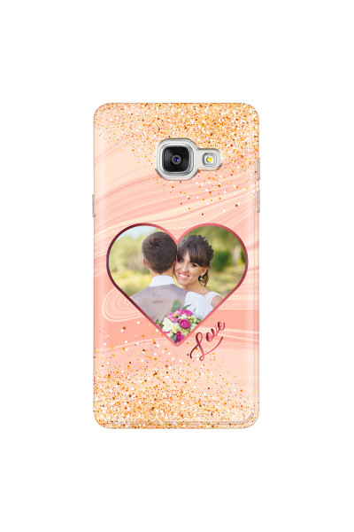SAMSUNG - Galaxy A3 2017 - Soft Clear Case - Glitter Love Heart Photo