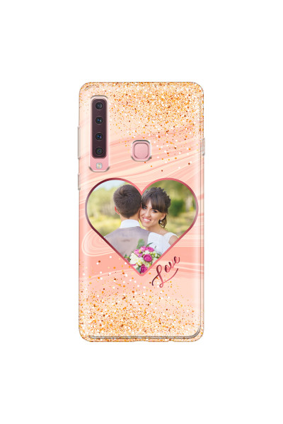 SAMSUNG - Galaxy A9 2018 - Soft Clear Case - Glitter Love Heart Photo