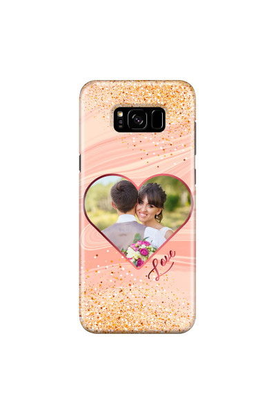 SAMSUNG - Galaxy S8 Plus - 3D Snap Case - Glitter Love Heart Photo