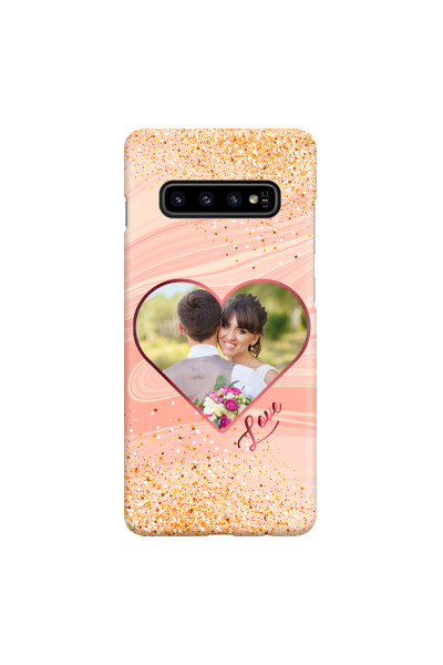 SAMSUNG - Galaxy S10 - 3D Snap Case - Glitter Love Heart Photo