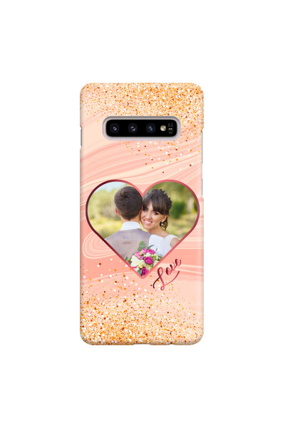 SAMSUNG - Galaxy S10 Plus - 3D Snap Case - Glitter Love Heart Photo