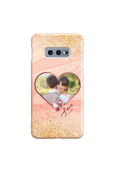 SAMSUNG - Galaxy S10e - 3D Snap Case - Glitter Love Heart Photo