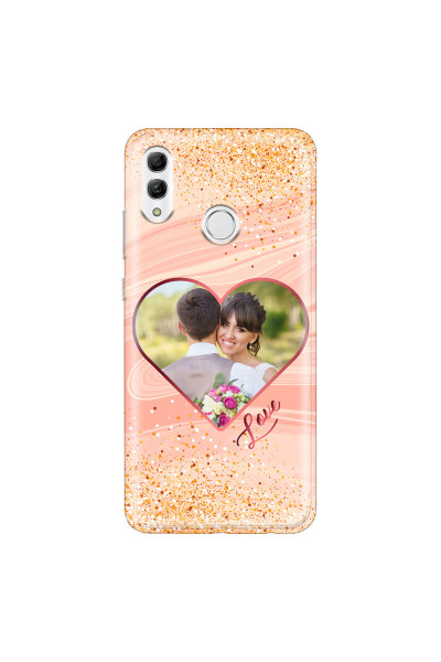 HONOR - Honor 10 Lite - Soft Clear Case - Glitter Love Heart Photo
