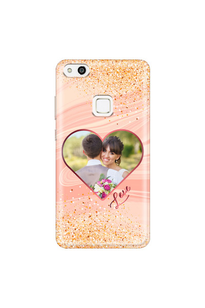 HUAWEI - P10 Lite - Soft Clear Case - Glitter Love Heart Photo
