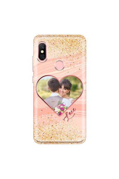 XIAOMI - Redmi Note 6 Pro - Soft Clear Case - Glitter Love Heart Photo