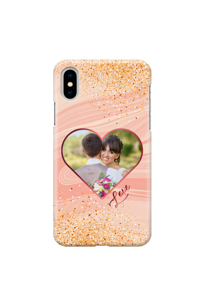 APPLE - iPhone X - 3D Snap Case - Glitter Love Heart Photo