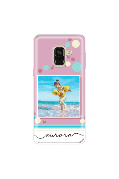 SAMSUNG - Galaxy A8 - Soft Clear Case - Cute Dots Photo Case