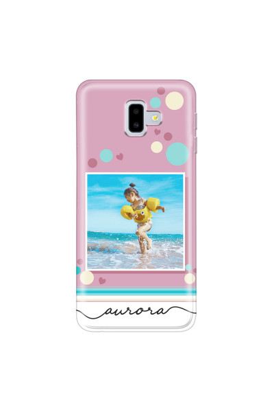 SAMSUNG - Galaxy J6 Plus - Soft Clear Case - Cute Dots Photo Case