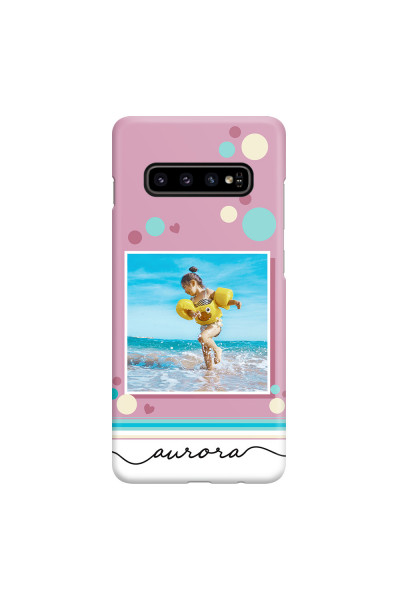 SAMSUNG - Galaxy S10 - 3D Snap Case - Cute Dots Photo Case