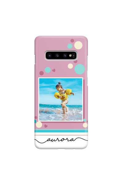 SAMSUNG - Galaxy S10 Plus - 3D Snap Case - Cute Dots Photo Case