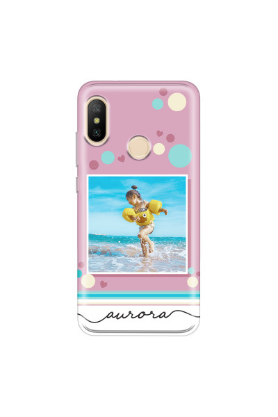 XIAOMI - Mi A2 Lite - Soft Clear Case - Cute Dots Photo Case