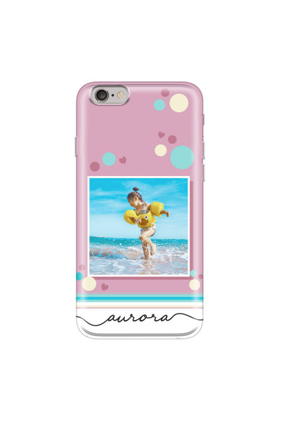 APPLE - iPhone 6S Plus - Soft Clear Case - Cute Dots Photo Case
