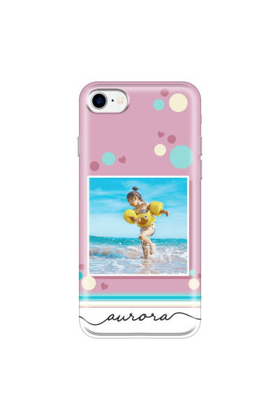 APPLE - iPhone 7 - Soft Clear Case - Cute Dots Photo Case