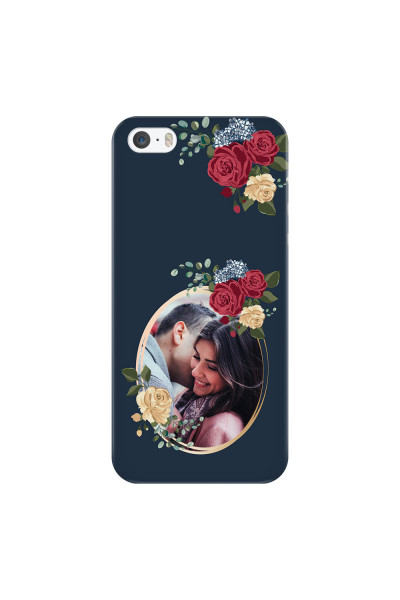 APPLE - iPhone 5S - 3D Snap Case - Blue Floral Mirror Photo