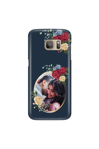 SAMSUNG - Galaxy S7 - 3D Snap Case - Blue Floral Mirror Photo