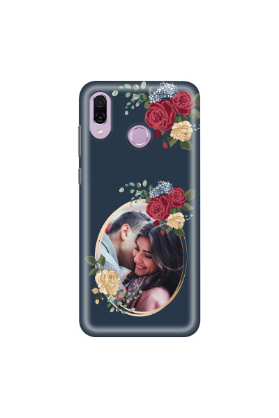 HONOR - Honor Play - Soft Clear Case - Blue Floral Mirror Photo