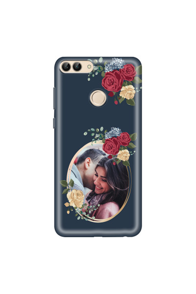 HUAWEI - P Smart 2018 - Soft Clear Case - Blue Floral Mirror Photo