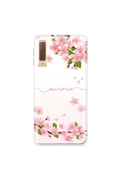 SAMSUNG - Galaxy A7 2018 - Soft Clear Case - Sakura Handwritten
