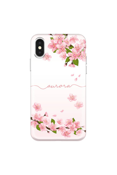 APPLE - iPhone X - Soft Clear Case - Sakura Handwritten