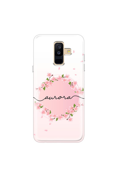 SAMSUNG - Galaxy A6 Plus - Soft Clear Case - Sakura Handwritten Circle