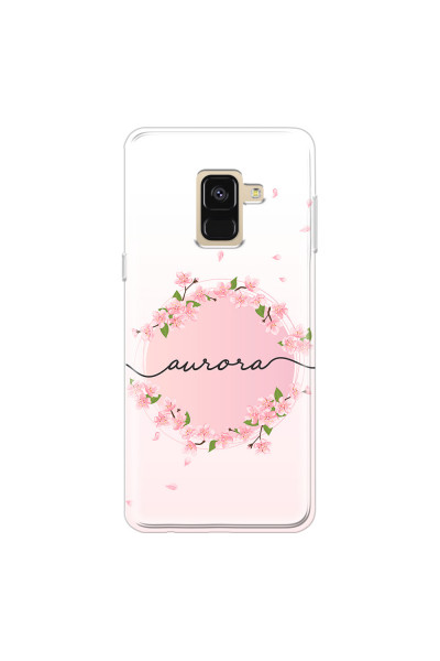 SAMSUNG - Galaxy A8 - Soft Clear Case - Sakura Handwritten Circle