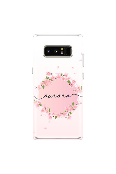 SAMSUNG - Galaxy Note 8 - Soft Clear Case - Sakura Handwritten Circle