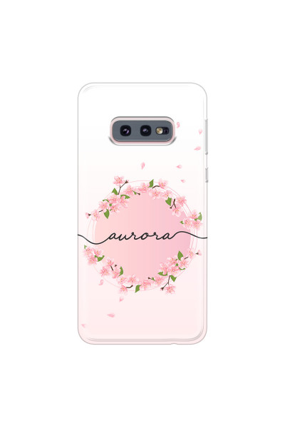 SAMSUNG - Galaxy S10e - Soft Clear Case - Sakura Handwritten Circle