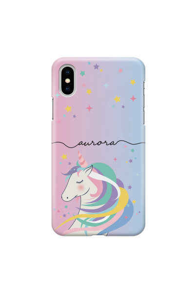 APPLE - iPhone XS Max - 3D Snap Case - Pink Unicorn Handwritten