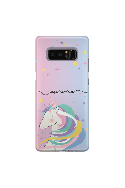 Shop by Style - Custom Photo Cases - SAMSUNG - Galaxy Note 8 - 3D Snap Case - Pink Unicorn Handwritten