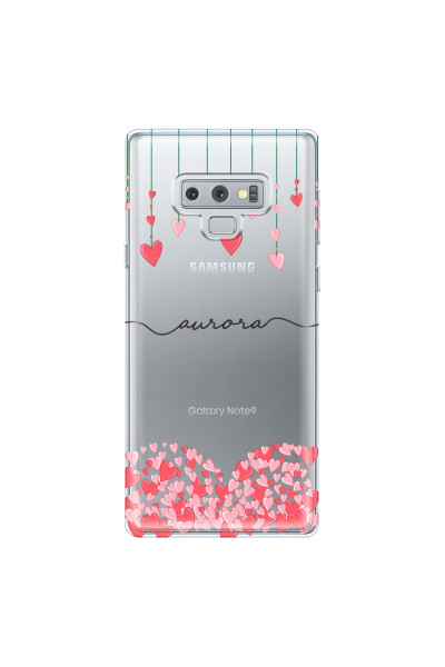 SAMSUNG - Galaxy Note 9 - Soft Clear Case - Love Hearts Strings