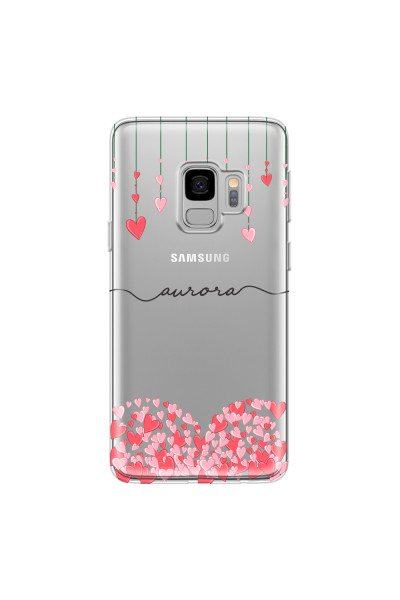 SAMSUNG - Galaxy S9 - Soft Clear Case - Love Hearts Strings