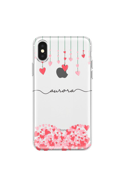 APPLE - iPhone X - Soft Clear Case - Love Hearts Strings