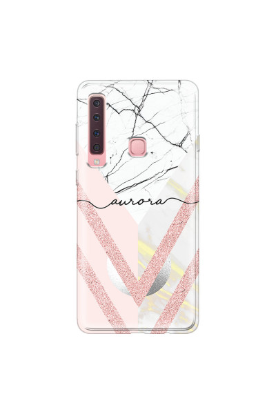 SAMSUNG - Galaxy A9 2018 - Soft Clear Case - Glitter Marble Handwritten