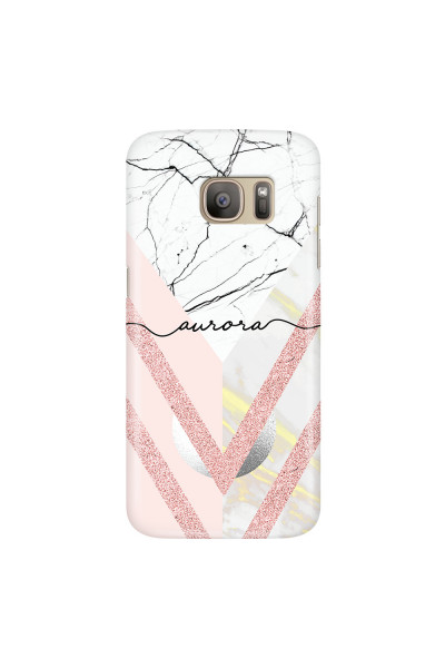 SAMSUNG - Galaxy S7 - 3D Snap Case - Glitter Marble Handwritten