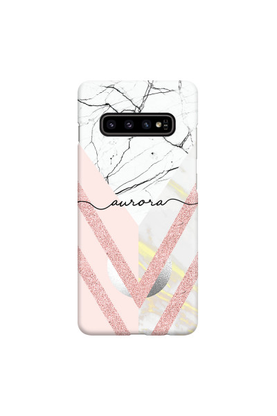 SAMSUNG - Galaxy S10 - 3D Snap Case - Glitter Marble Handwritten