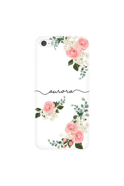 APPLE - iPhone 5S - 3D Snap Case - Pink Floral Handwritten