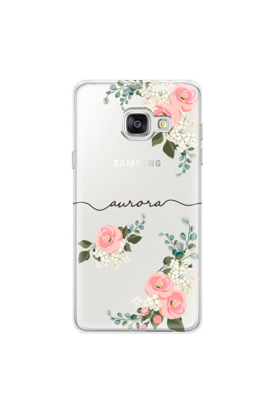 SAMSUNG - Galaxy A3 2017 - Soft Clear Case - Pink Floral Handwritten