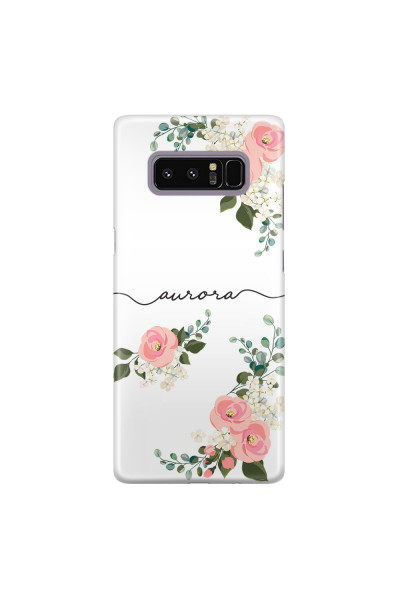 Shop by Style - Custom Photo Cases - SAMSUNG - Galaxy Note 8 - 3D Snap Case - Pink Floral Handwritten