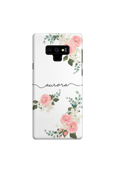 SAMSUNG - Galaxy Note 9 - 3D Snap Case - Pink Floral Handwritten