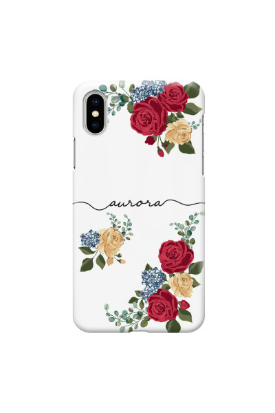 APPLE - iPhone XS Max - 3D Snap Case - Red Floral Handwritten